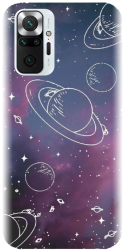 Husa din silicon compatibila cu Xiaomi Redmi Note 10 Pro Max - model Cosmic Drawn Map 
