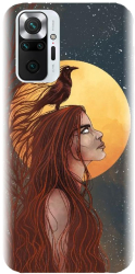 Husa din silicon compatibila cu Xiaomi Redmi Note 10 Pro Max - model Fantasy Wolf Woman 