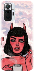 Husa din silicon compatibila cu Xiaomi Redmi Note 10 Pro Max - model Trippy Evil Mode 