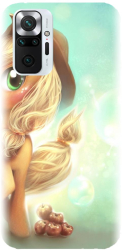 Husa din silicon compatibila cu Xiaomi Redmi Note 10 Pro - model Cute pony AppleJack 