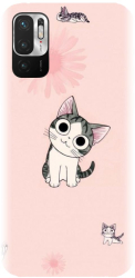 Husa din silicon compatibila cu Xiaomi Redmi note 10S - model Cute cat 