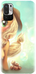 Husa din silicon compatibila cu Xiaomi Redmi note 10S - model Cute pony AppleJack 