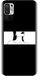 Husa din silicon compatibila cu Xiaomi Redmi note 10S - model Line Art Buze Negre 