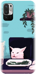 Husa din silicon compatibila cu Xiaomi Redmi note 10S - model Pixel Art Cat Meme 