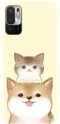 Husa din silicon compatibila cu Xiaomi Redmi note 10S - model Two Cat 