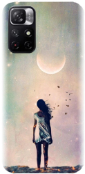 Husa din silicon compatibila cu Xiaomi Redmi Note 11 5g - model Alone Woman 