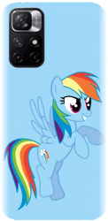Husa din silicon compatibila cu Xiaomi Redmi Note 11 5g - model Rainbow dash 