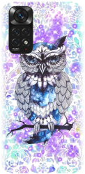 Husa din silicon compatibila cu Xiaomi Redmi Note 11s 4g - model Abstract Owl 