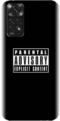 Husa din silicon compatibila cu Xiaomi Redmi Note 11s 4g - model Parental Advisory 
