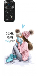 Husa din silicon compatibila cu Xiaomi Redmi Note 11s 4g - model Super mama 