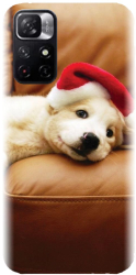 Husa din silicon compatibila cu Xiaomi Redmi Note 11s 5g - model Christmas Puppy 