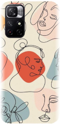 Husa din silicon compatibila cu Xiaomi Redmi Note 11s 5g - model Line Art Memories 
