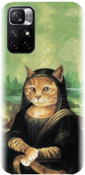 Husa din silicon compatibila cu Xiaomi Redmi Note 11s 5g - model Meowna Lisa 