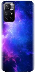 Husa din silicon compatibila cu Xiaomi Redmi Note 11s 5g - model Purple Space Nebula 