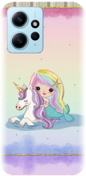 Husa din silicon compatibila cu Xiaomi Redmi Note 12 4g - model Sirena si unicornul 