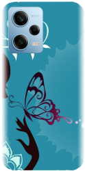 Husa din silicon compatibila cu Xiaomi Redmi Note 12 Pro Plus - model Blue Butterfly 
