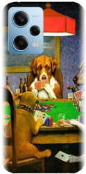 Husa din silicon compatibila cu Xiaomi Redmi Note 12 Pro Plus - model Dogs Playing Poker 