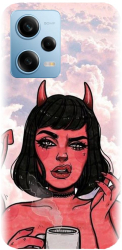 Husa din silicon compatibila cu Xiaomi Redmi Note 12 Pro Plus - model Trippy Evil Mode 