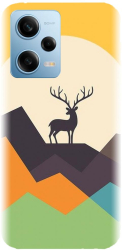 Husa din silicon compatibila cu Xiaomi Redmi Note 12 Pro Speed - model Abstract Deer 