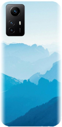 Husa din silicon compatibila cu Xiaomi Redmi Note 12s 4g - model Blue Mountain Crests 