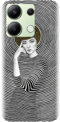 Husa din silicon compatibila cu Xiaomi Redmi Note 13 4g - model Collage Maze 