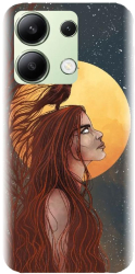 Husa din silicon compatibila cu Xiaomi Redmi Note 13 4g - model Fantasy Wolf Woman 