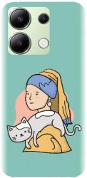 Husa din silicon compatibila cu Xiaomi Redmi Note 13 4g - model Girl With A Pearl Earring 