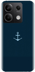 Husa din silicon compatibila cu Xiaomi Redmi Note 13 5g - model Blue Navy Anchor Illustration 