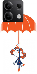 Husa din silicon compatibila cu Xiaomi Redmi Note 13 5g - model Girl and Umbrella 