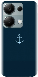 Husa din silicon compatibila cu Xiaomi Redmi Note 13 Pro 4G - model Blue Navy Anchor Illustration 