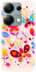 Husa din silicon compatibila cu Xiaomi Redmi Note 13 Pro 4G - model Butterfly 002 