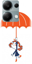 Husa din silicon compatibila cu Xiaomi Redmi Note 13 Pro 4G - model Girl and Umbrella 