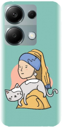 Husa din silicon compatibila cu Xiaomi Redmi Note 13 Pro 4G - model Girl With A Pearl Earring