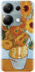 Husa din silicon compatibila cu Xiaomi Redmi Note 13 Pro 4G - model Sunflowers 2 