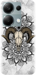 Husa din silicon compatibila cu Xiaomi Redmi Note 13 Pro 4G - model Tatoo Art Goat 