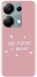 Husa din silicon compatibila cu Xiaomi Redmi Note 13 Pro 4G - model The Future Is Bright 