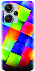Husa din silicon compatibila cu Xiaomi Redmi Note 13 Pro+ 5g - model 3D Geometric Colorfull 