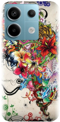 Husa din silicon compatibila cu Xiaomi Redmi Note 13 Pro 5G - model Abstract Flowers 