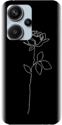 Husa din silicon compatibila cu Xiaomi Redmi Note 13 Pro+ 5g - model Black Rose 
