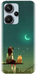 Husa din silicon compatibila cu Xiaomi Redmi Note 13 Pro+ 5g - model Cat And Girl 