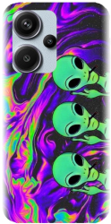 Husa din silicon compatibila cu Xiaomi Redmi Note 13 Pro+ 5g - model Trippy Aliens 
