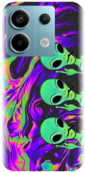 Husa din silicon compatibila cu Xiaomi Redmi Note 13 Pro 5G - model Trippy Aliens 