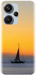 Husa din silicon compatibila cu Xiaomi Redmi Note 13 Pro+ 5g - model Wind Sail Boat Ocean Sunset 
