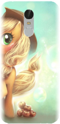 Husa din silicon compatibila cu Xiaomi Redmi Note 3 - model Cute pony AppleJack 