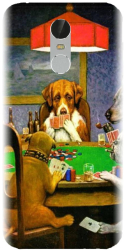 Husa din silicon compatibila cu Xiaomi Redmi Note 3 - model Dogs Playing Poker 