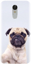 Husa din silicon compatibila cu Xiaomi Redmi Note 3 - model Simple Pug Selfie 