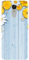 Husa din silicon compatibila cu Xiaomi Redmi Note 3 - model Sunflower On Blue Wood 