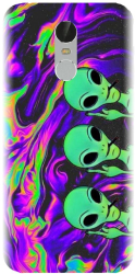 Husa din silicon compatibila cu Xiaomi Redmi Note 3 - model Trippy Aliens 