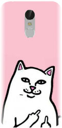Husa din silicon compatibila cu Xiaomi Redmi Note 3 - model White Cat 
