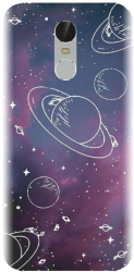 Husa din silicon compatibila cu Xiaomi Redmi Note 3 Pro - model Cosmic Drawn Map 